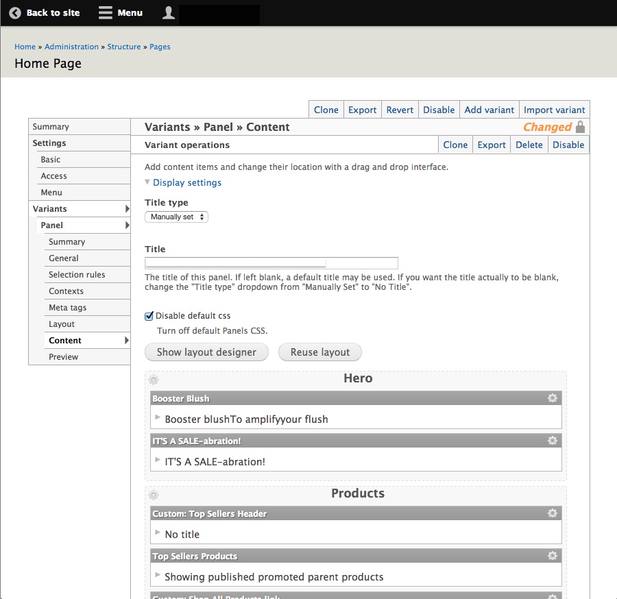 Drupal show layout designer